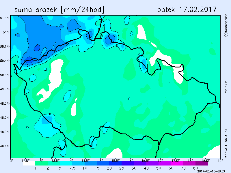 mapa počasí 150217